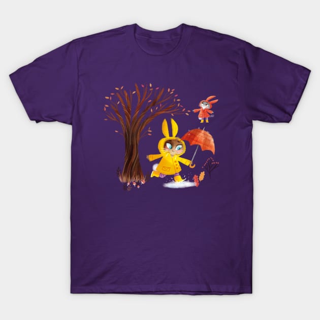 Jumping in Puddles T-Shirt by Geeksarecool